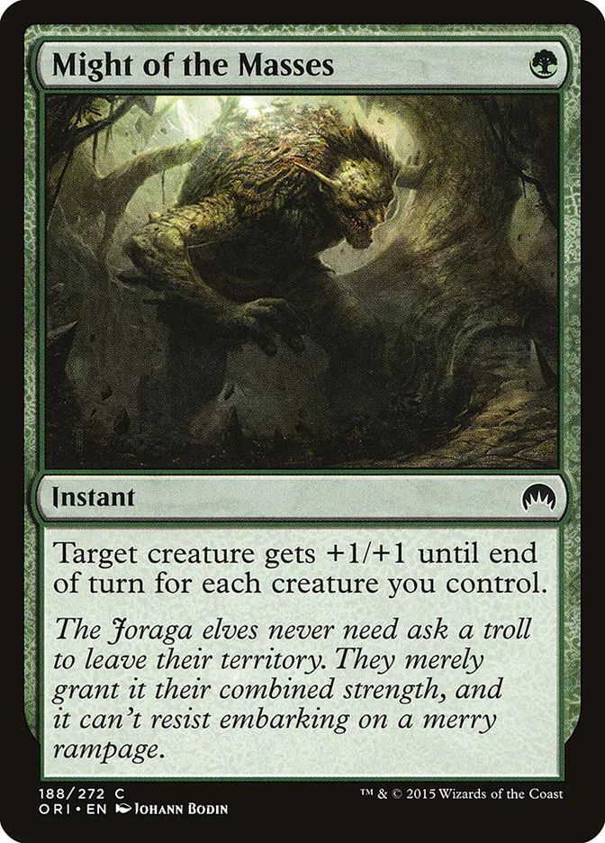 2015 Magic Origins Might of the Masses [Foil] common #188 common card image