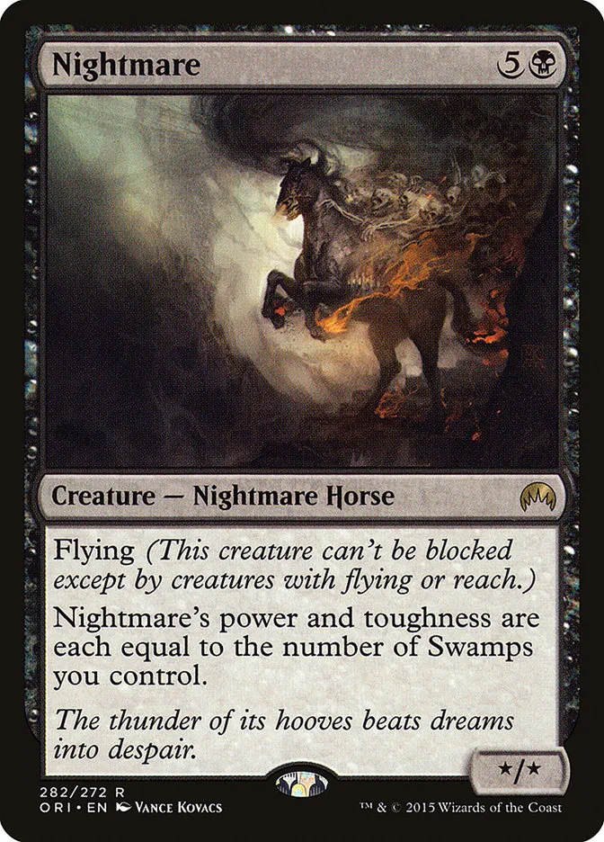 2015 Magic Origins Nightmare #282 rare card image