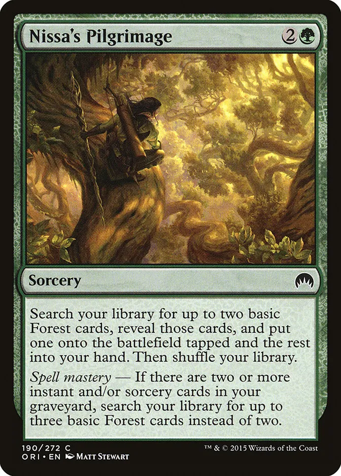 2015 Magic Origins Nissa's Pilgrimage common #190 common card image