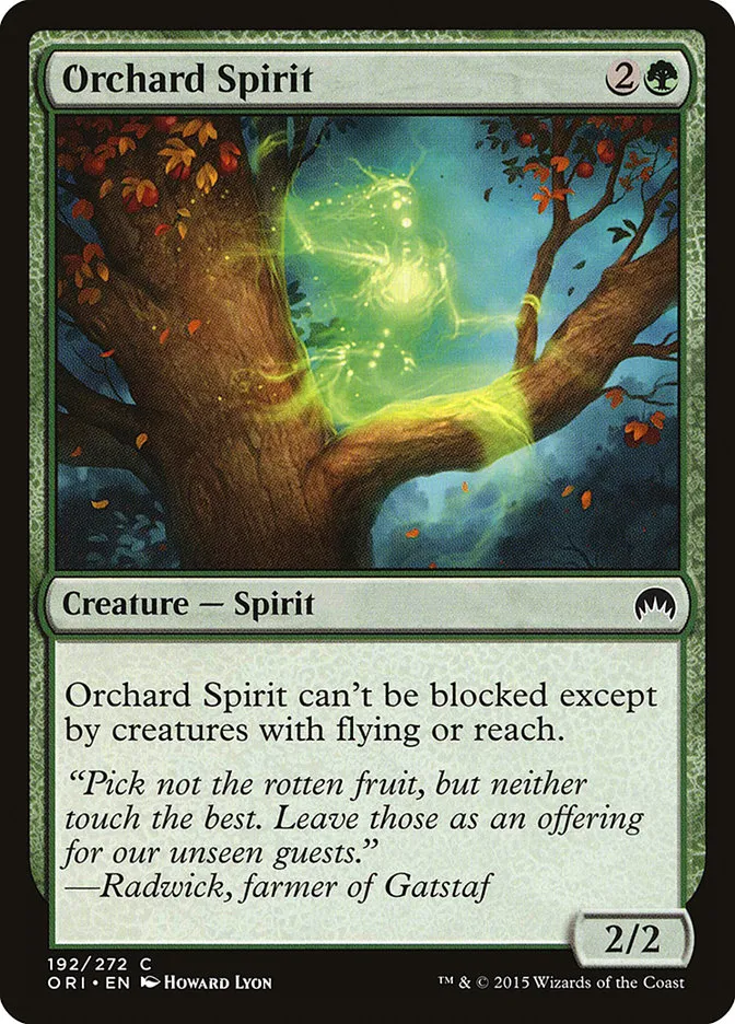 2015 Magic Origins Orchard Spirit #192 common card image