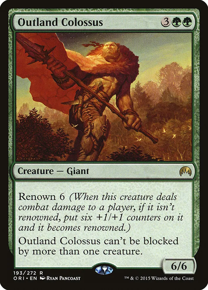2015 Magic Origins Outland Colossus #193 rare card image