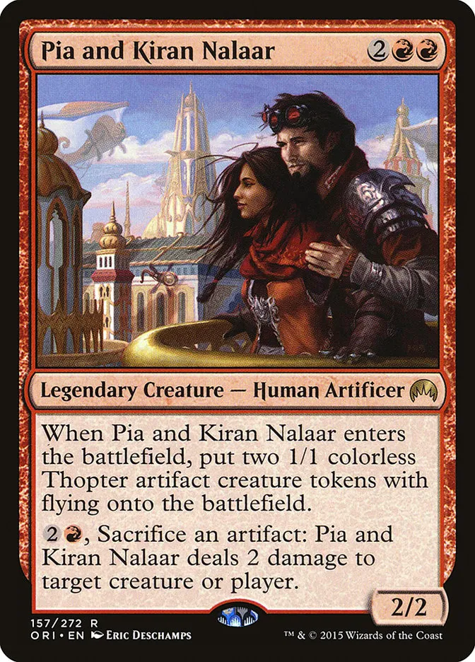 2015 Magic Origins Pia and Kiran Nalaar #157 rare card image