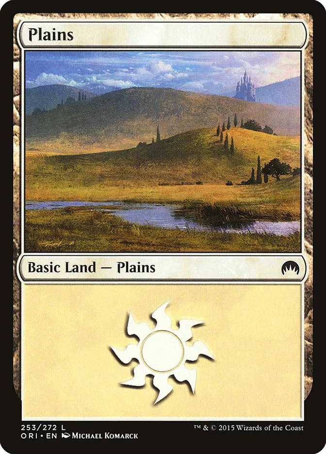 2015 Magic Origins Plains common #253 common card image
