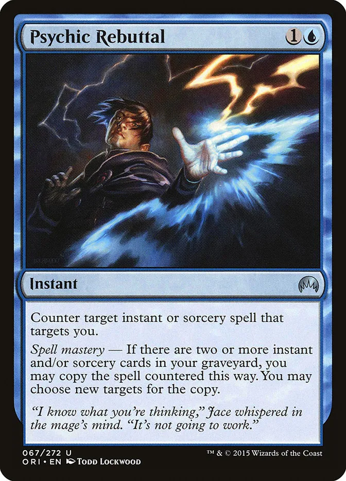 2015 Magic Origins Psychic Rebuttal #67 uncommon card image