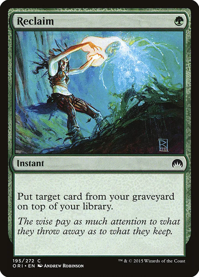 2015 Magic Origins Reclaim common #195 common card image