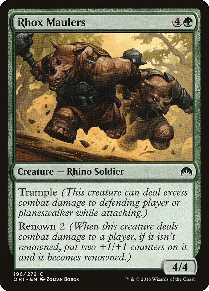 2015 Magic Origins Rhox Maulers #196 common card image