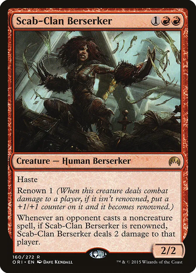 2015 Magic Origins Scab-Clan Berserker #160 rare card image