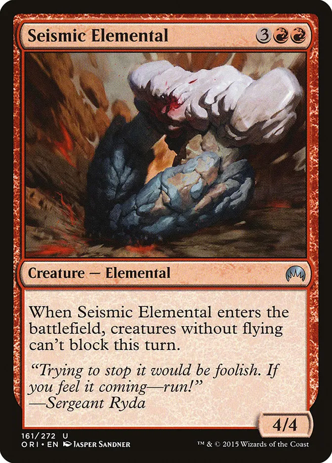 2015 Magic Origins Seismic Elemental uncommon #161 uncommon card image