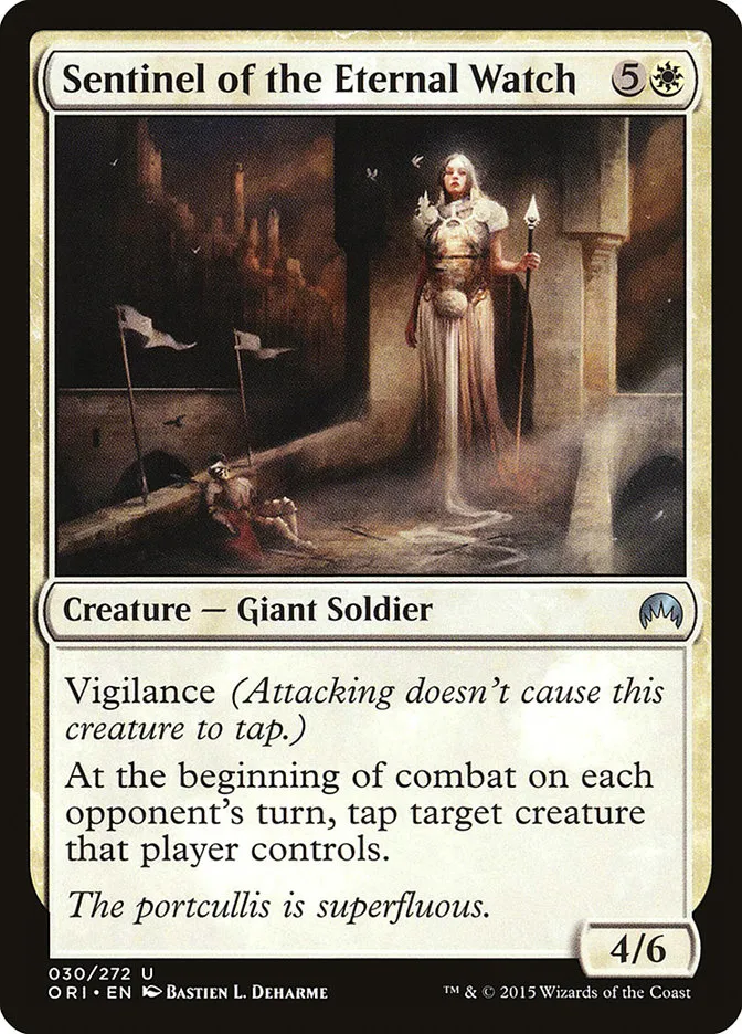 2015 Magic Origins Sentinel of the Eternal Watch #30 uncommon card image