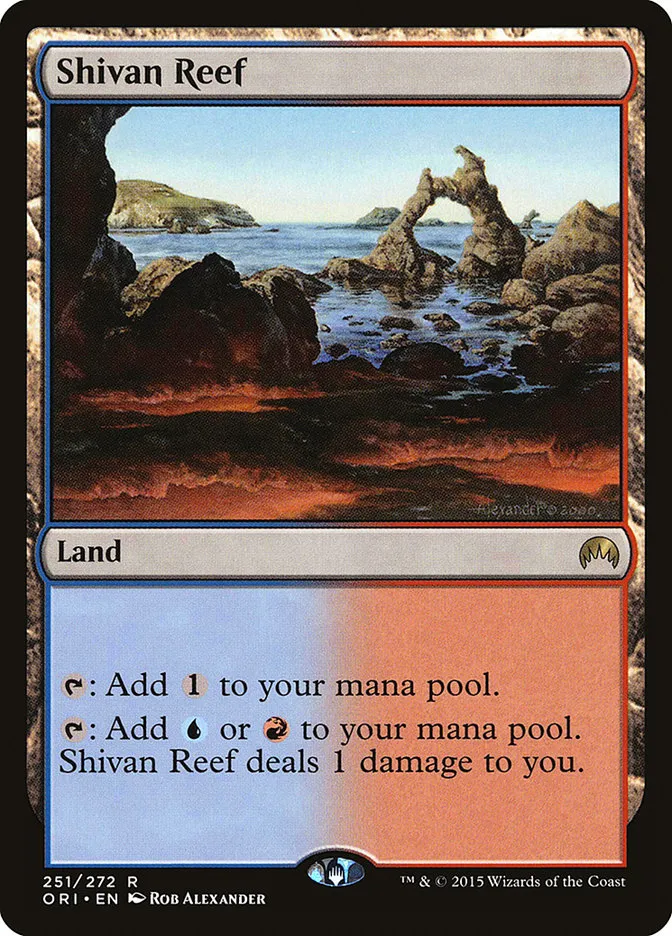 2015 Magic Origins Shivan Reef rare #251 rare card image