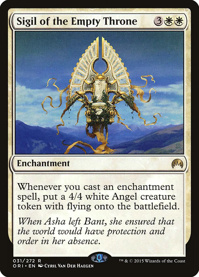 2015 Magic Origins Sigil of the Empty Throne #31 rare card image