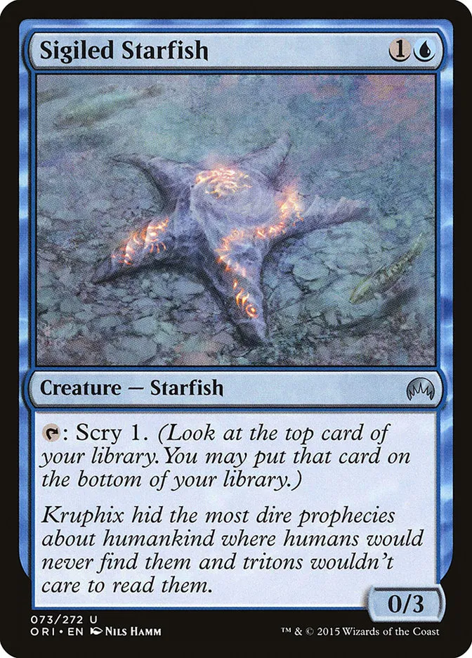 2015 Magic Origins Sigiled Starfish uncommon #73 uncommon card image