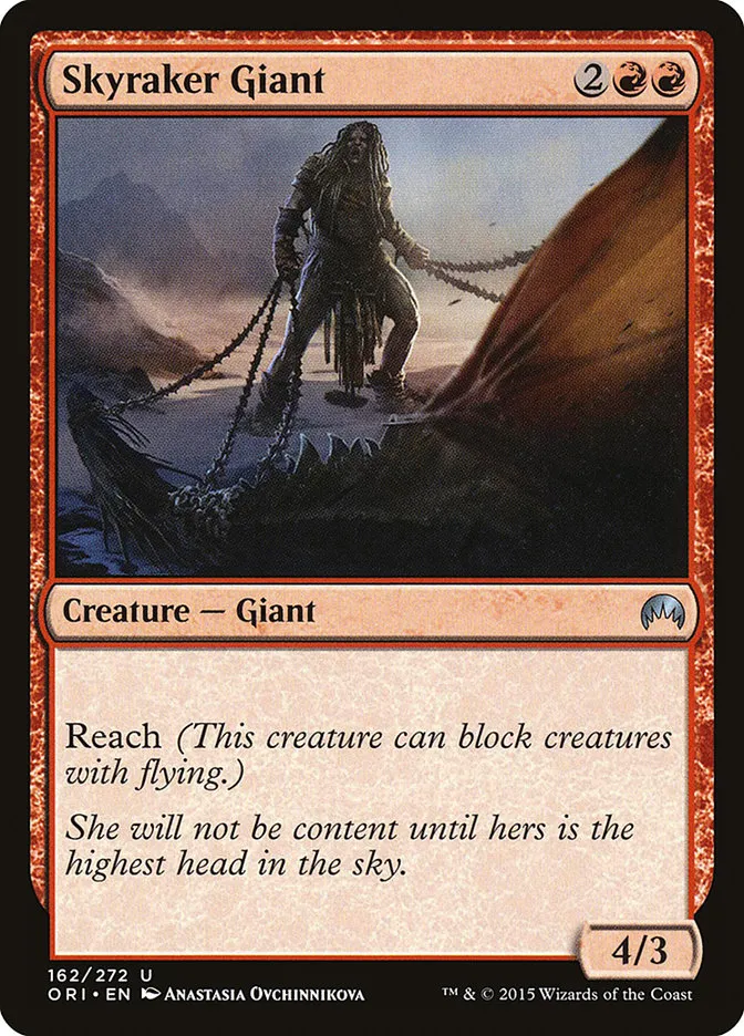 2015 Magic Origins Skyraker Giant #162 uncommon card image