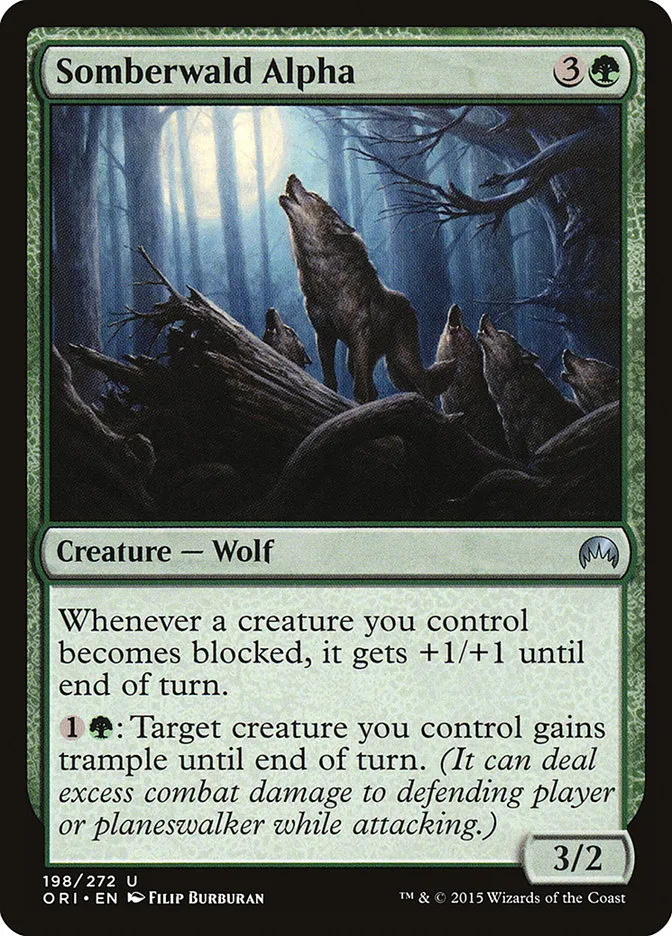 2015 Magic Origins Somberwald Alpha uncommon #198 uncommon card image