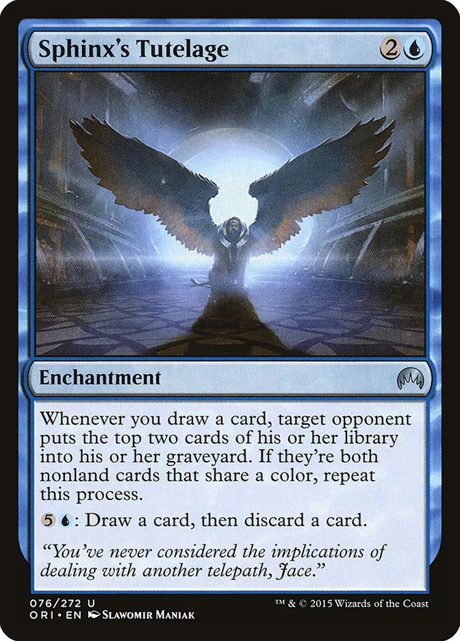 2015 Magic Origins Sphinx's Tutelage #76 uncommon card image