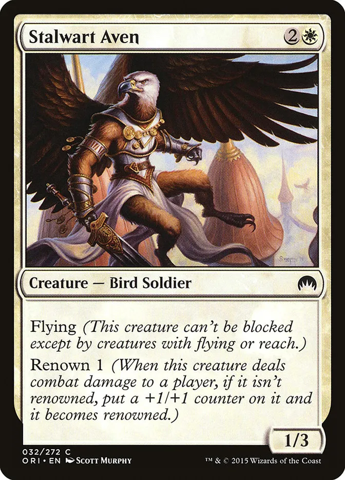 2015 Magic Origins Stalwart Aven common #32 common card image