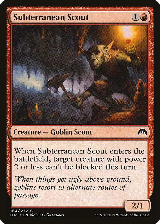 2015 Magic Origins Subterranean Scout common #164 common card image