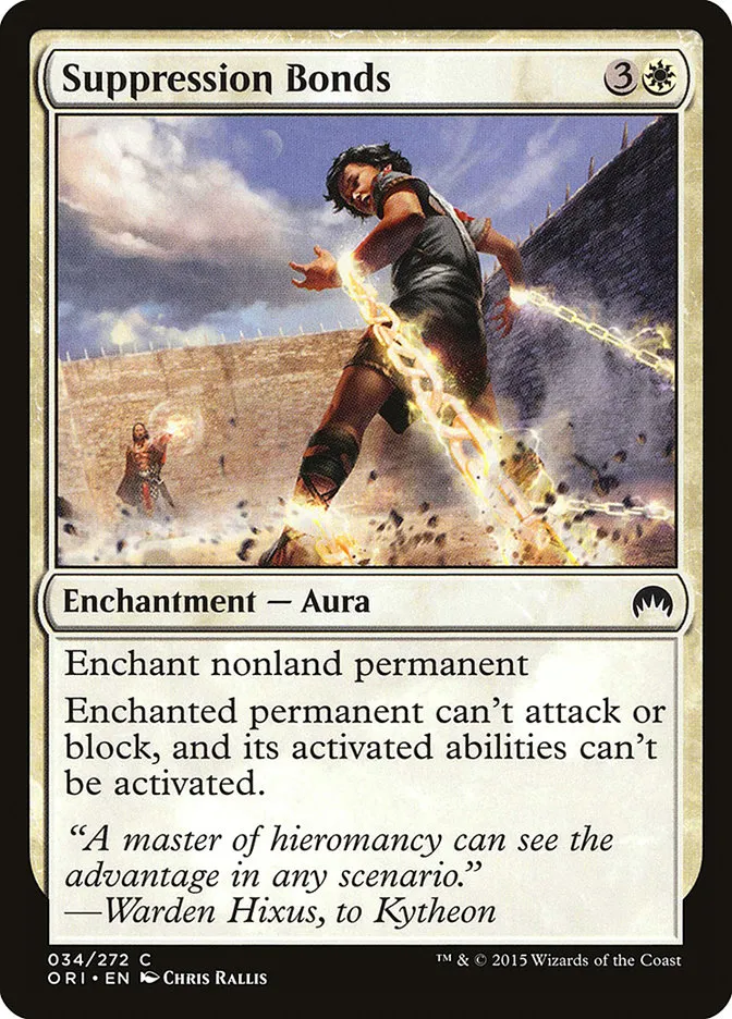 2015 Magic Origins Suppression Bonds common #34 common card image