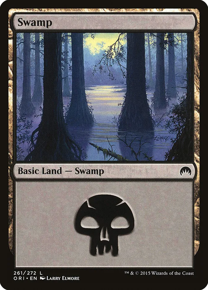 2015 Magic Origins Swamp common #261 common card image
