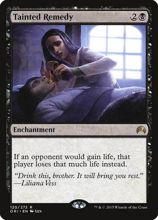 2015 Magic Origins Tainted Remedy #120 rare card image
