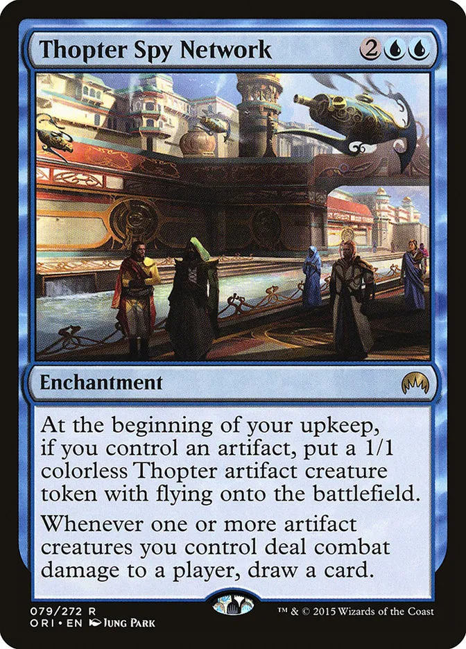 2015 Magic Origins Thopter Spy Network rare #79 rare card image
