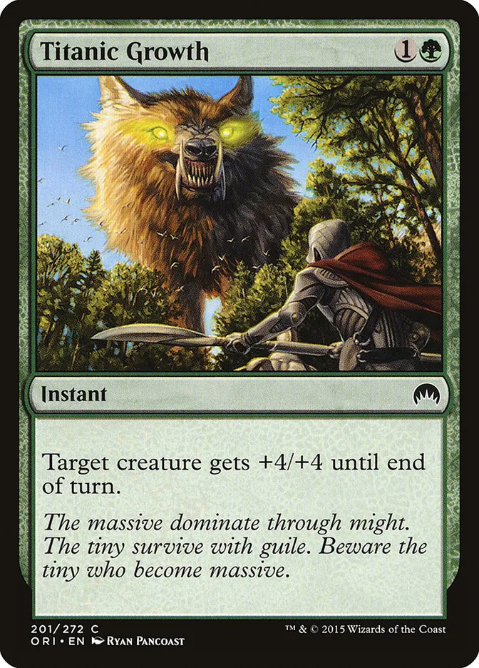 2015 Magic Origins Titanic Growth common #201 common card image