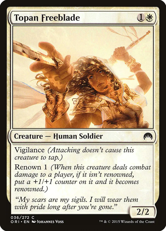 2015 Magic Origins Topan Freeblade #36 common card image