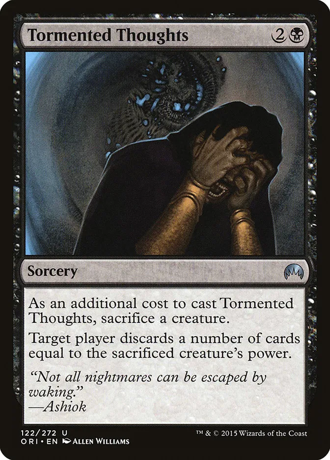 2015 Magic Origins Tormented Thoughts uncommon #122 uncommon card image