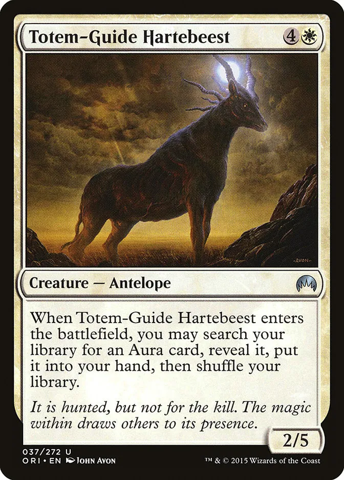 2015 Magic Origins Totem-Guide Hartebeest #37 uncommon card image
