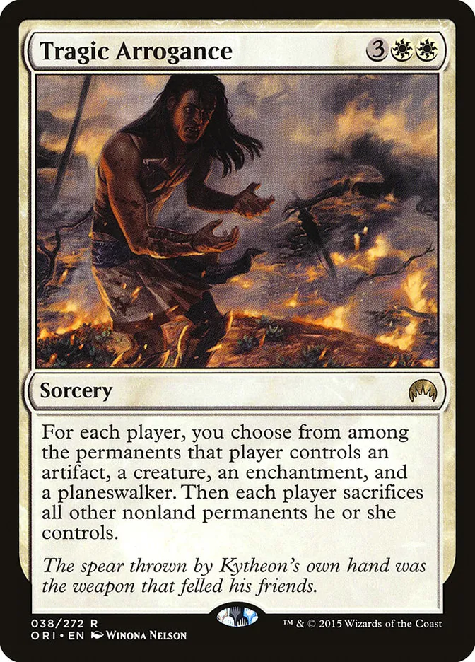 2015 Magic Origins Tragic Arrogance #38 rare card image