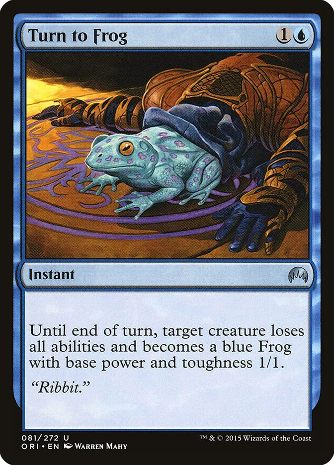2015 Magic Origins Turn to Frog #81 uncommon card image