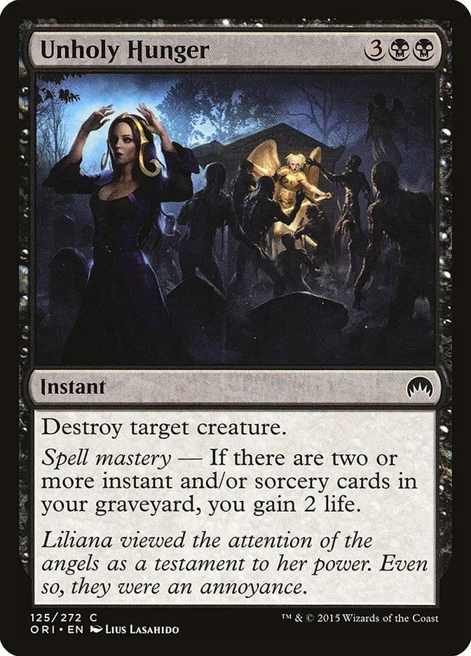2015 Magic Origins Unholy Hunger #125 common card image