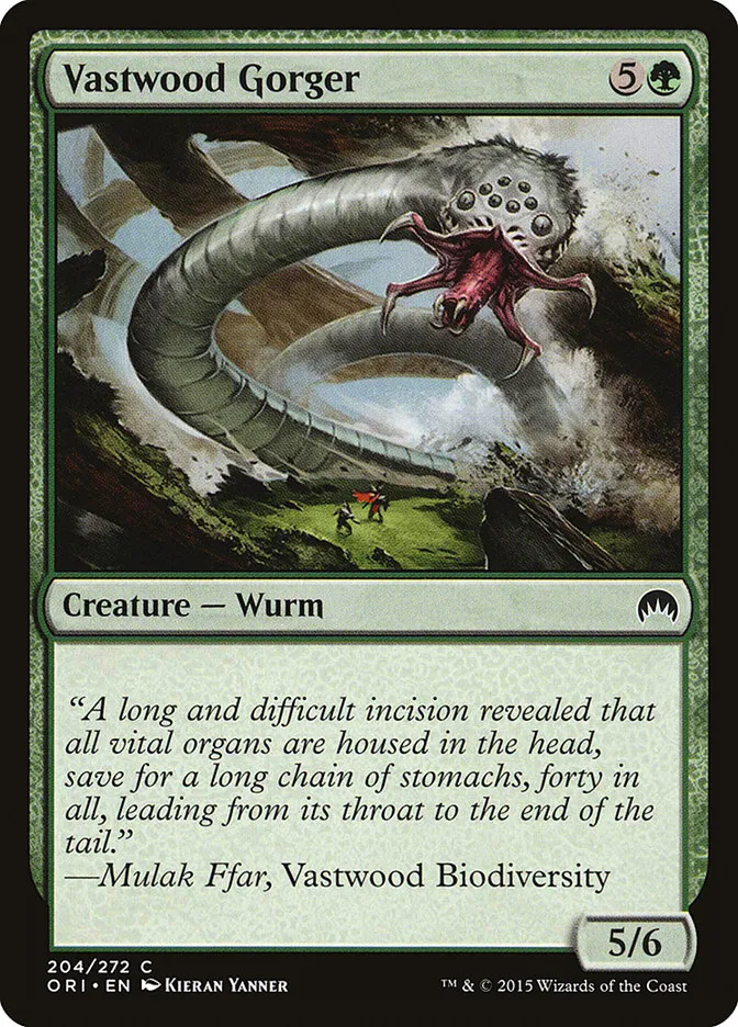 2015 Magic Origins Vastwood Gorger #204 common card image