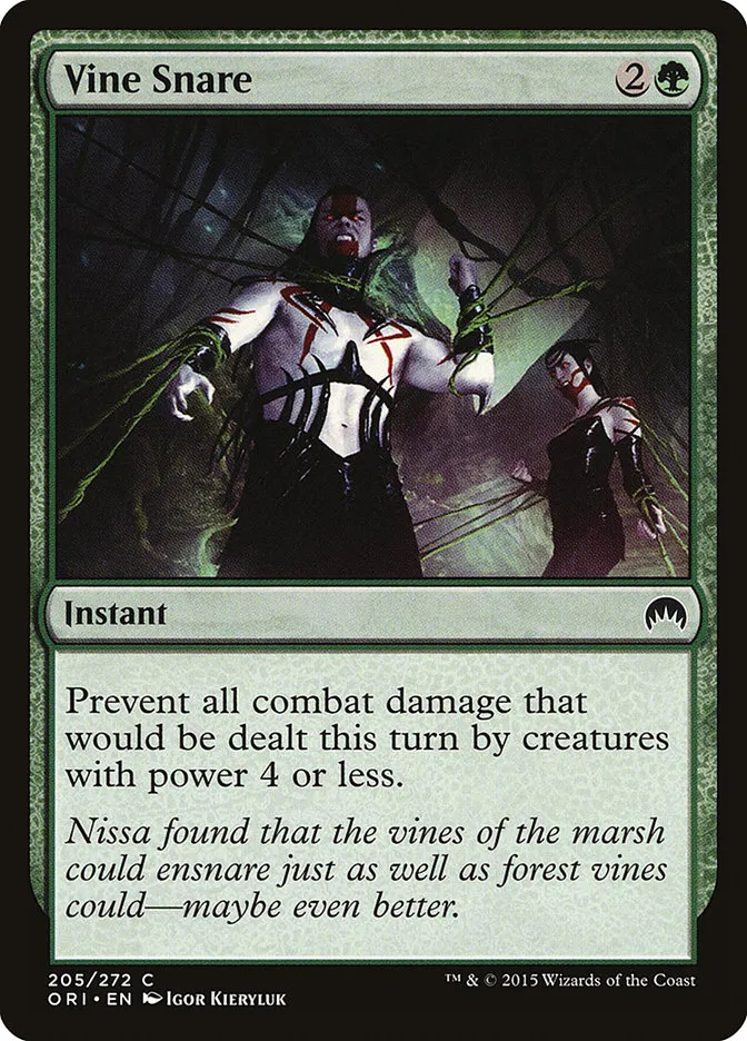2015 Magic Origins Vine Snare common #205 common card image