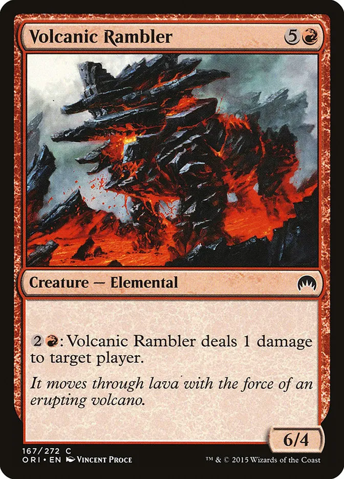 2015 Magic Origins Volcanic Rambler #167 common card image