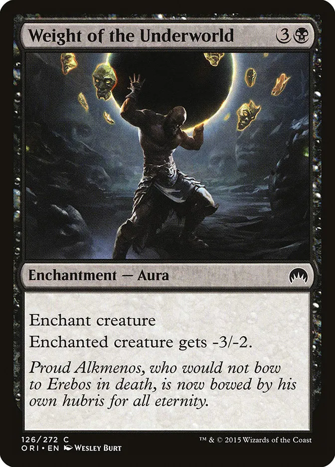 2015 Magic Origins Weight of the Underworld #126 common card image