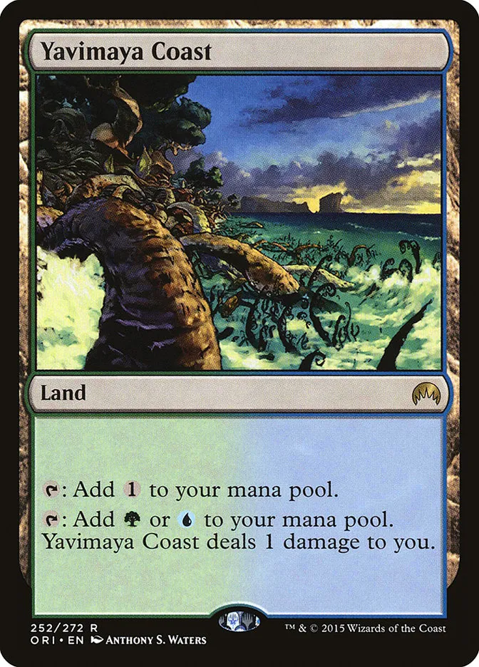 2015 Magic Origins Yavimaya Coast #252 rare card image