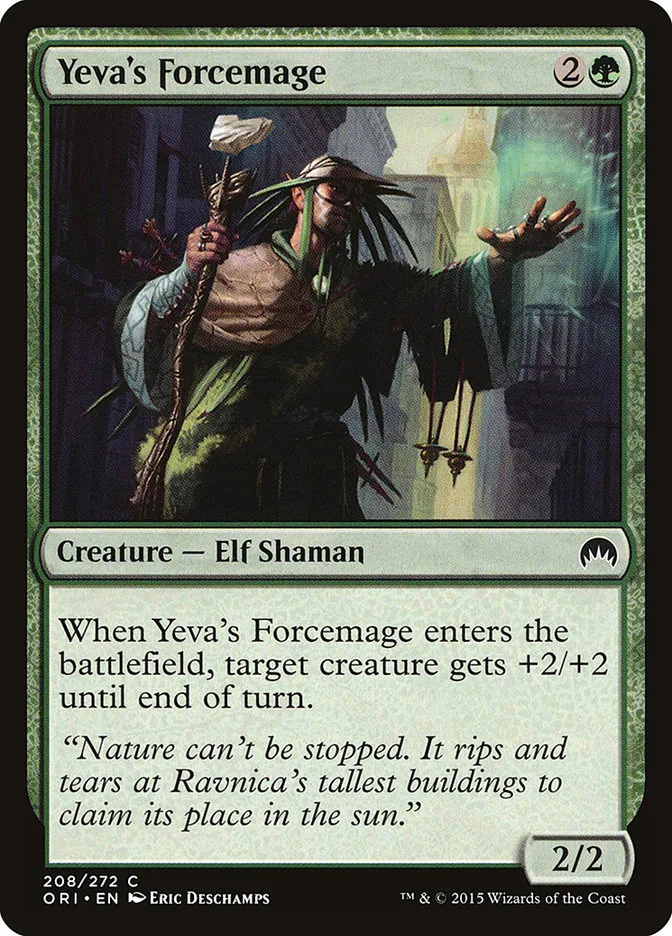 2015 Magic Origins Yeva's Forcemage common #208 common card image