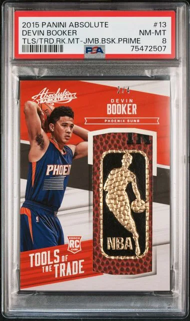 2015 Panini Absolute Devin Booker Tools Of The Trade Materials Jumbo-Basketball Prime #13 card image
