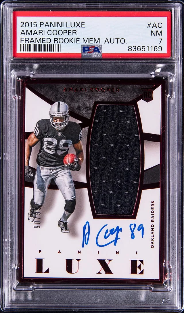 2015 Panini Amari Cooper Luxe Framed Autograph Memorabilia #AC card image