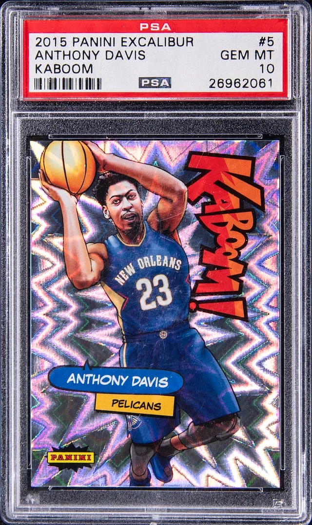 2015 Panini Anthony Davis Excalibur Kaboom! #5 card image