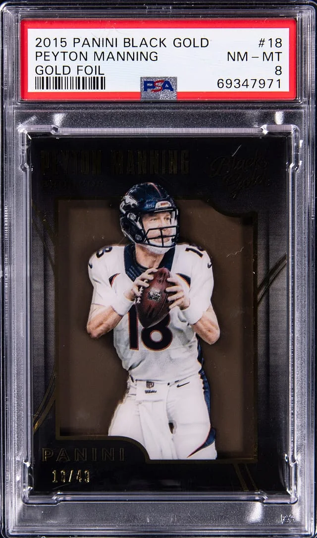 2015 Panini Black Gold Peyton Manning Foil #18 card image