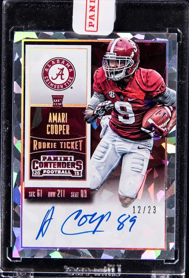 2015 Panini Contenders Amari Cooper Cracked Ice Ticket Autograph #228 card image