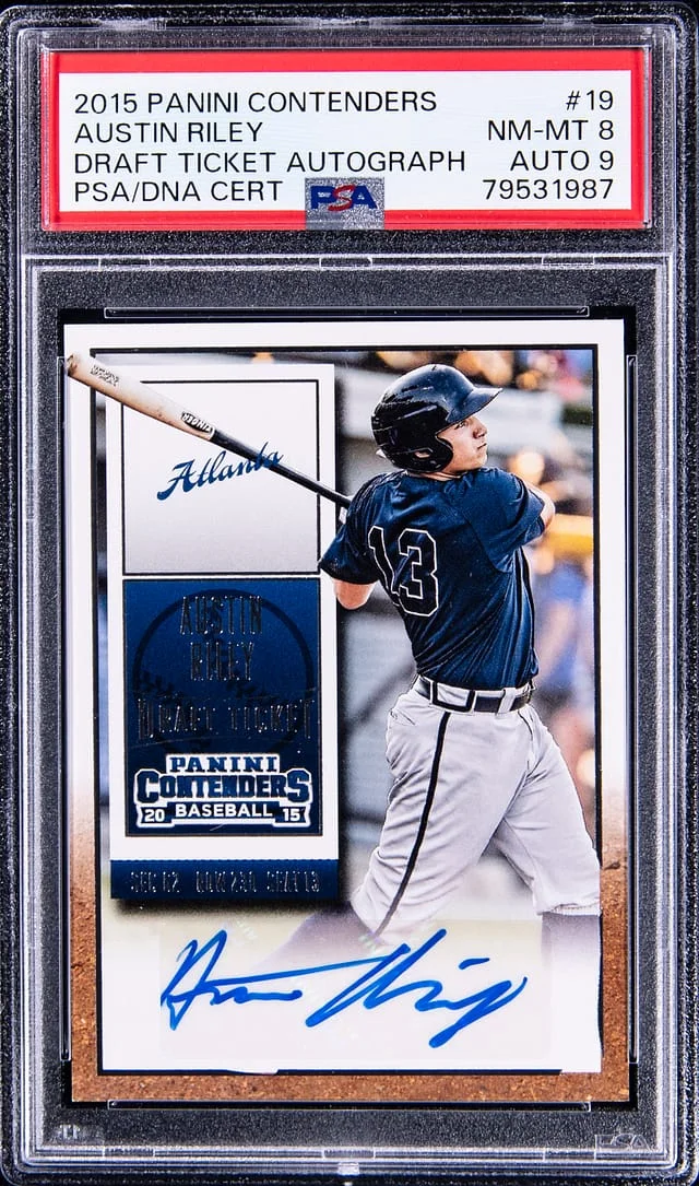 2015 Panini Contenders Austin Riley Draft Ticket Autograph #19 card image