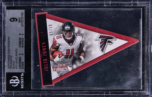 2015 Panini Contenders Julio Jones Pennants Black #13 card image