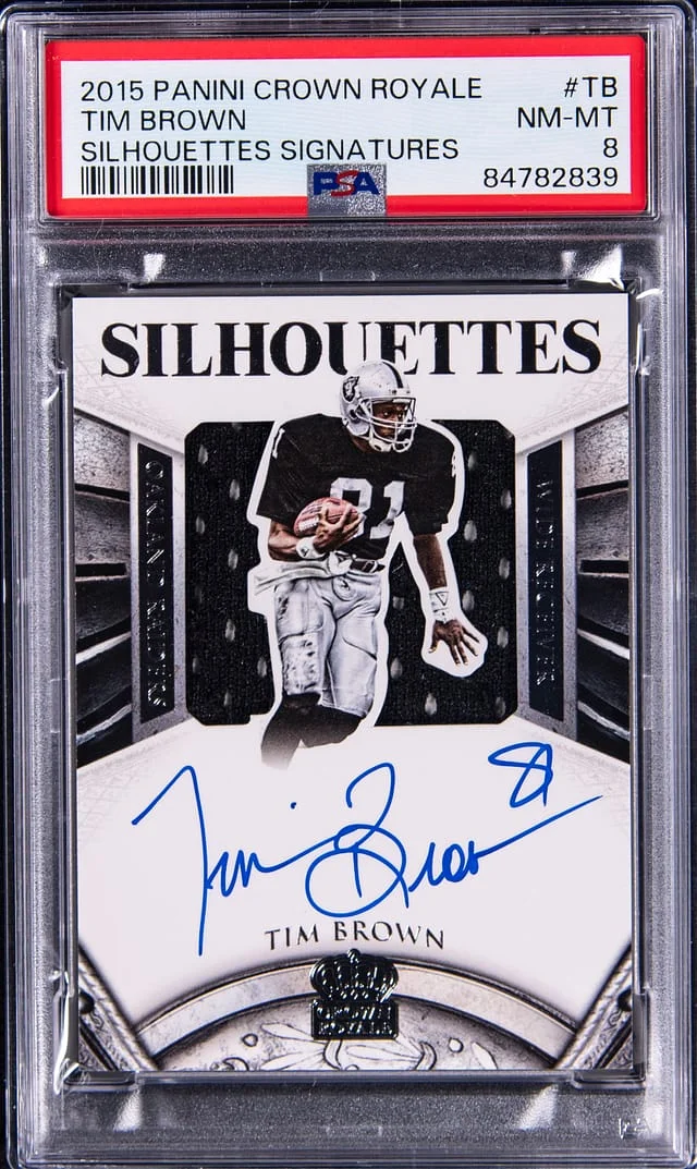 2015 Panini Crown Royale Tim Brown Silhouettes Signature #SS-TB card image