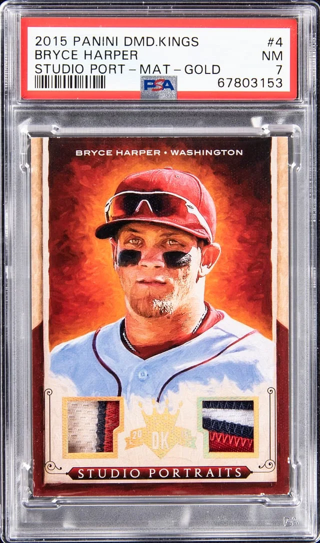 2015 Panini Diamond Kings Bryce Harper Game-Used Studio Portraits Materials Gold #4 card image