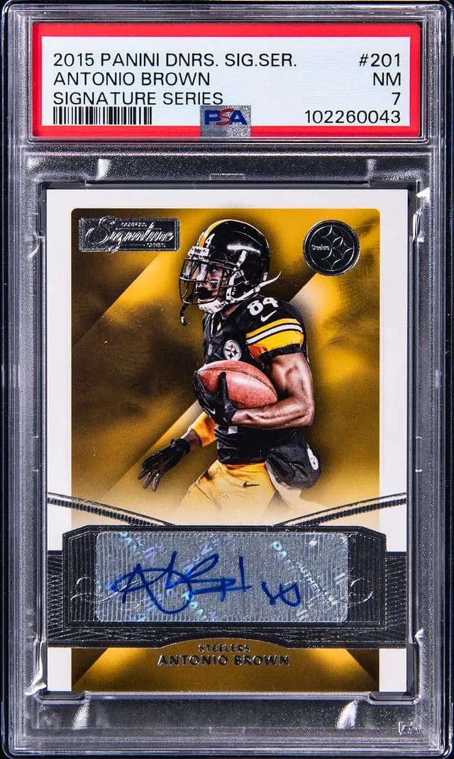 2015 Panini Donruss Antonio Brown Signature Series #201 card image