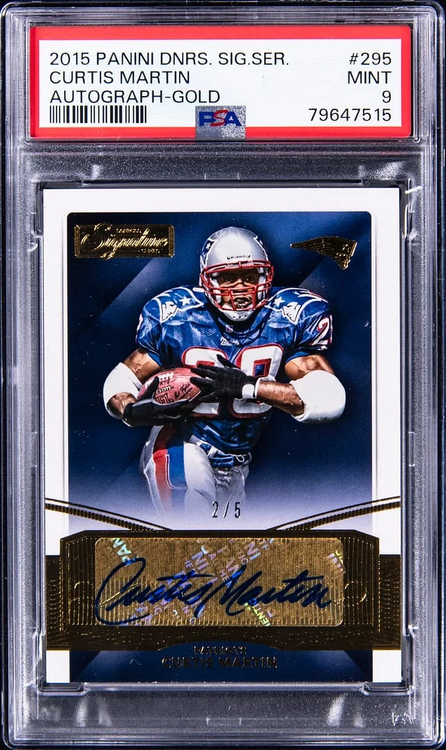 2015 Panini Donruss Curtis Martin Signature Series Football Signed Card #295 card image