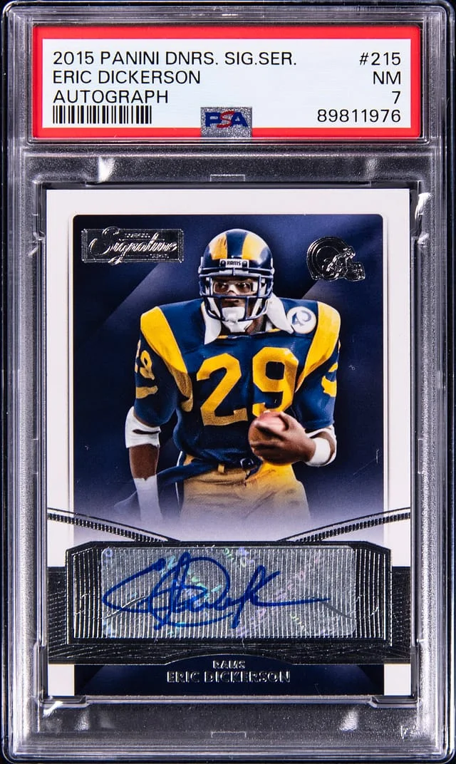 2015 Panini Donruss Eric Dickerson Signature Series Autograph #215 card image